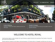 Tablet Screenshot of hotelroyalneworleans.com